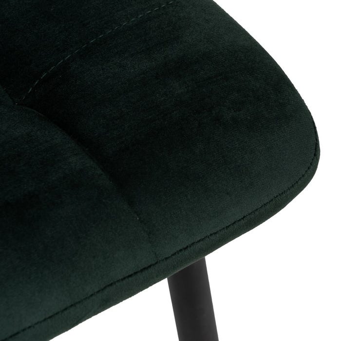 Dark Green Velvet Contract Chair 45 X 51 X 88.50 Cm