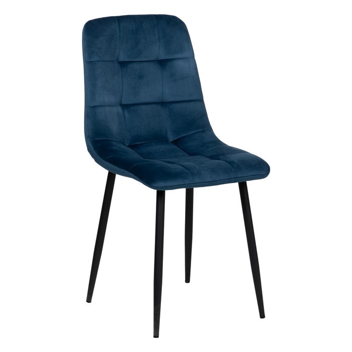 Silla Azul Oscuro Terciopelo Contract 45 X 51 X 88,50 Cm