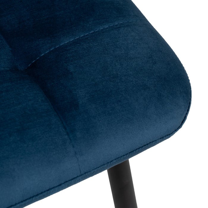 Silla Azul Oscuro Terciopelo Contract 45 X 51 X 88,50 Cm