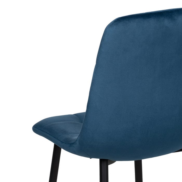 Silla Azul Oscuro Terciopelo Contract 45 X 51 X 88,50 Cm