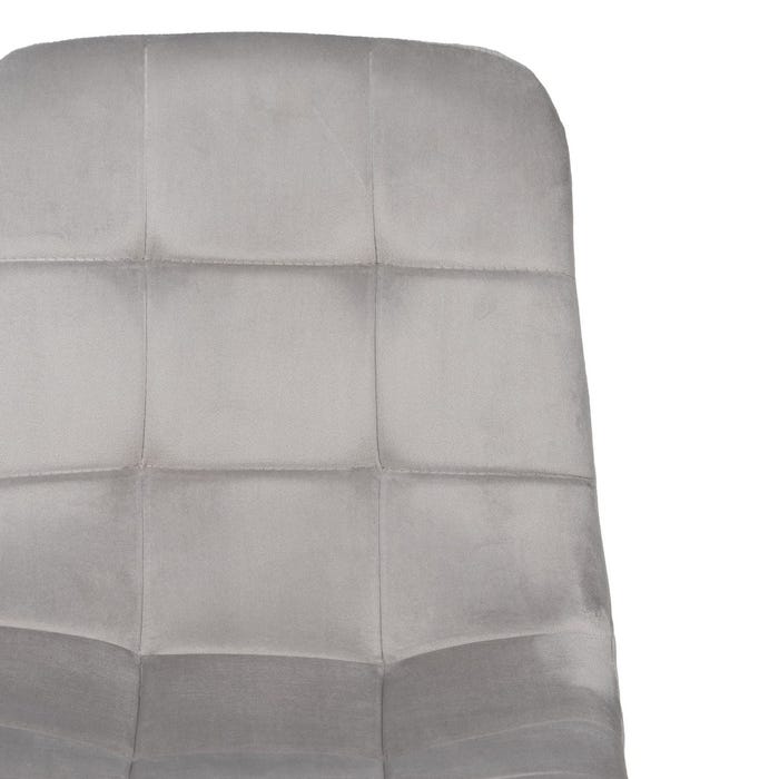 Silla Gris Claro Terciopelo Contract 45 X 51 X 88,50 Cm