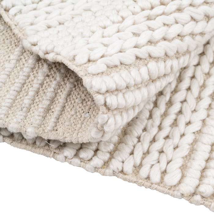Tapete decorativo de tecido creme 80 x 150 cm