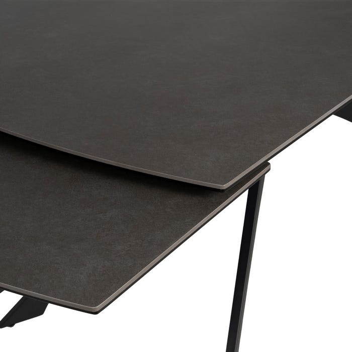 Mesa extensível cinza escuro 180 x 90 x 76 cm