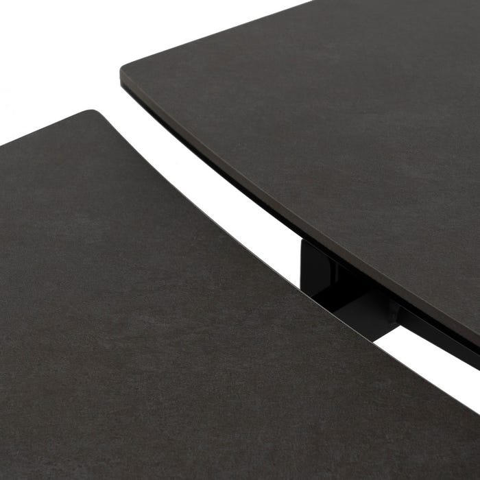 Mesa extensível cinza escuro 180 x 90 x 76 cm