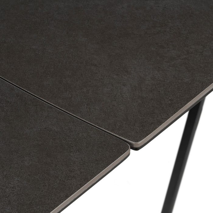 Mesa extensível cinza escuro 180 x 90 x 76 cm