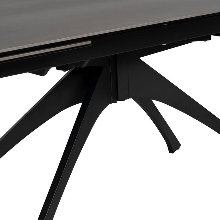 Mesa extensível cinza escuro 180 x 90 x 76 cm