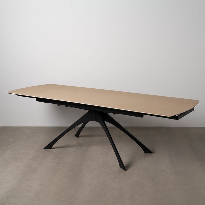 Mesa Extensible Natural-Negro 180 X 90 X 76 Cm