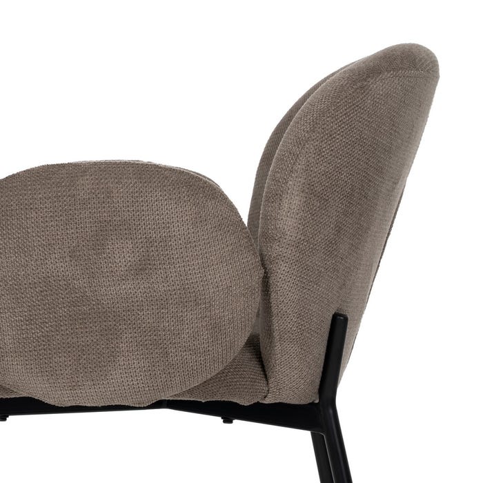 Silla Taupe Tejido-Metal 66 X 60 X 79 Cm