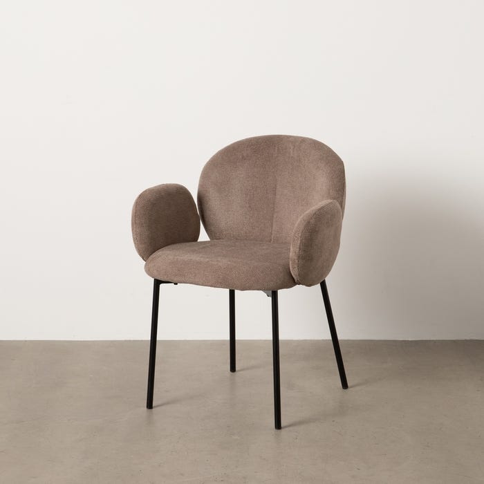 Silla Taupe Tejido-Metal 66 X 60 X 79 Cm