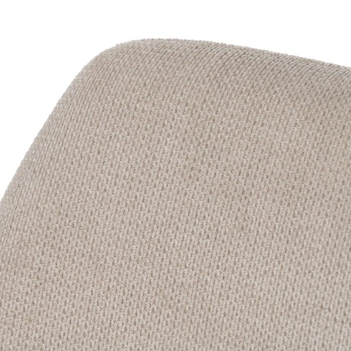 Beige Swivel Fabric-Metal Chair 59.50 X 62 X 83.50 Cm