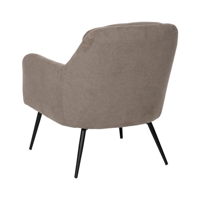 Taupe Fabric-Metal Armchair 69 X 72 X 79 Cm