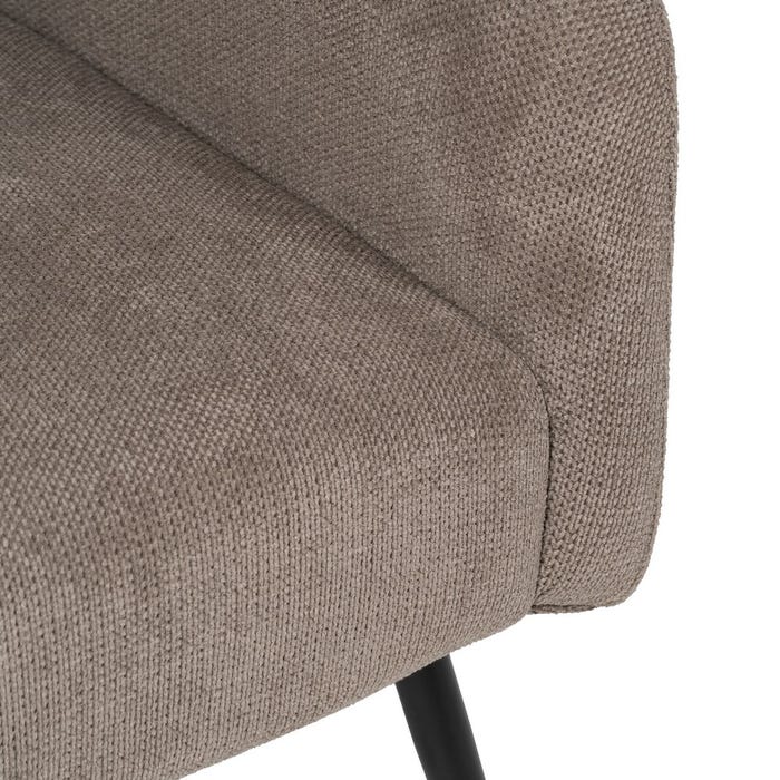 Taupe Fabric-Metal Armchair 69 X 72 X 79 Cm