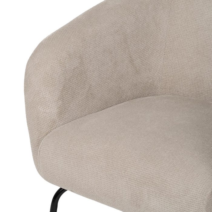 Sillón Beige Tejido-Metal 77 X 72 X 68 Cm