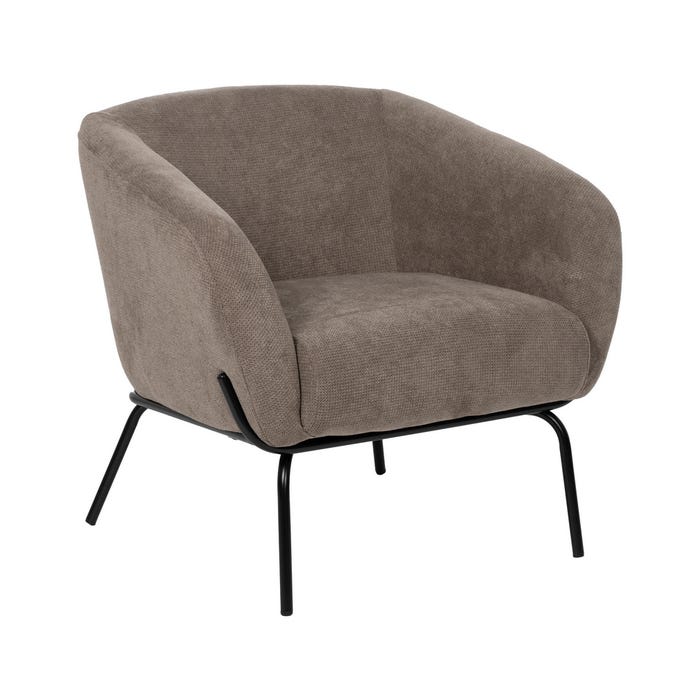 Sillón Taupe Tejido-Metal 77 X 72 X 68 Cm