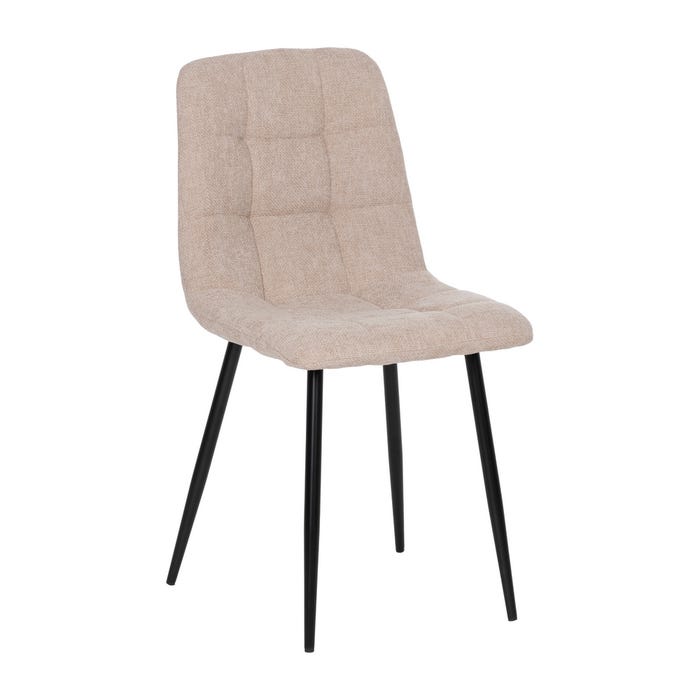 Silla Beige Tejido-Metal Contract 44 X 42 X 89 Cm