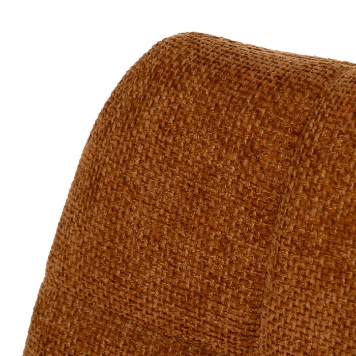 Brown Fabric-Metal Contract Chair 44 X 42 X 89 Cm