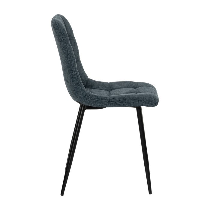 Blue Fabric-Metal Contract Chair 44 X 42 X 89 Cm