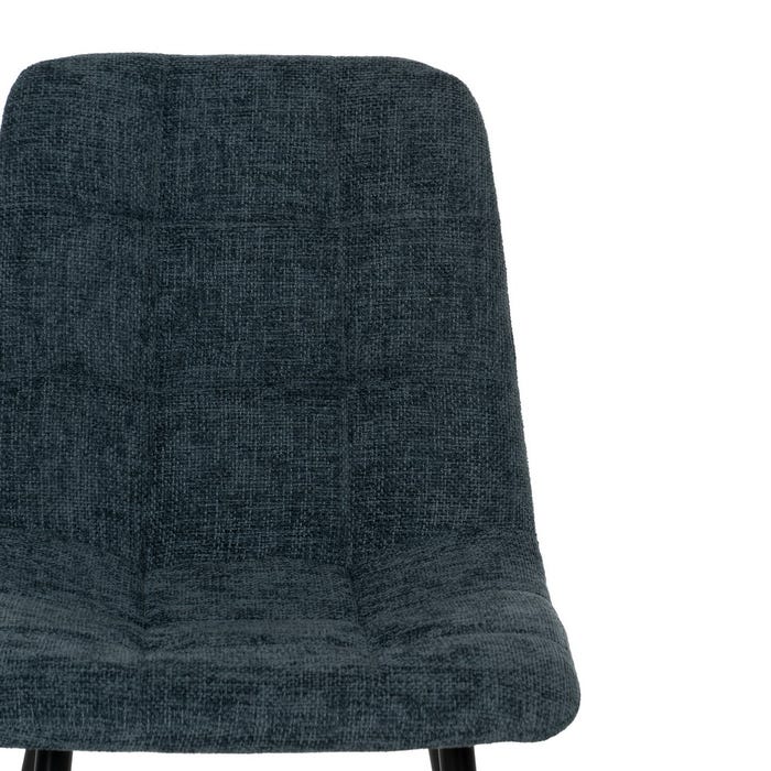 Blue Fabric-Metal Contract Chair 44 X 42 X 89 Cm