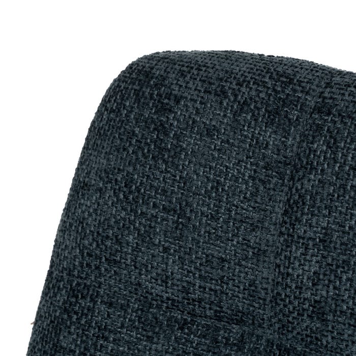 Blue Fabric-Metal Contract Chair 44 X 42 X 89 Cm