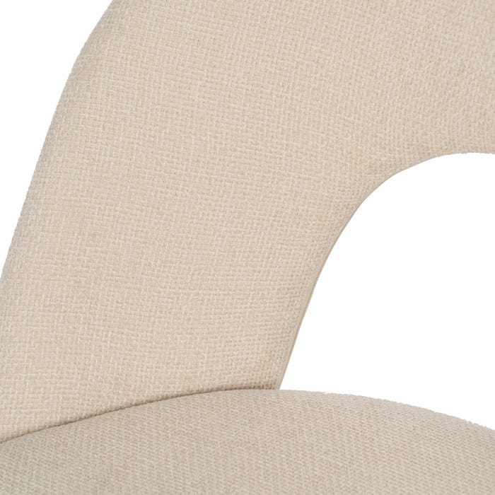 White Fabric-Metal Contract Chair 49 X 60 X 81 Cm