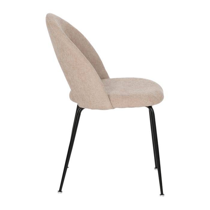 Silla Beige Tejido-Metal Contract 49 X 60 X 81 Cm