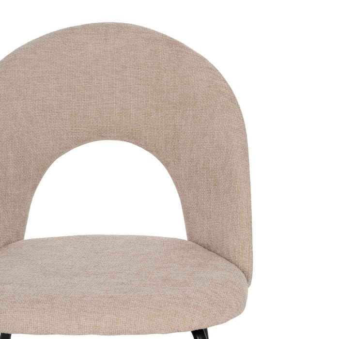 Silla Beige Tejido-Metal Contract 49 X 60 X 81 Cm