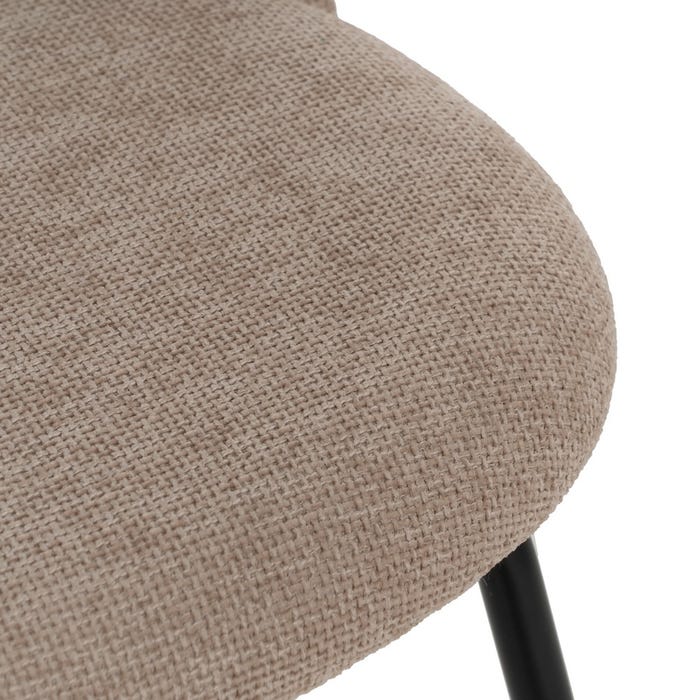 Silla Beige Tejido-Metal Contract 49 X 60 X 81 Cm