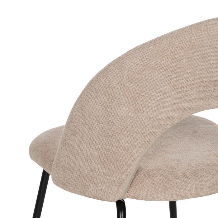Silla Beige Tejido-Metal Contract 49 X 60 X 81 Cm