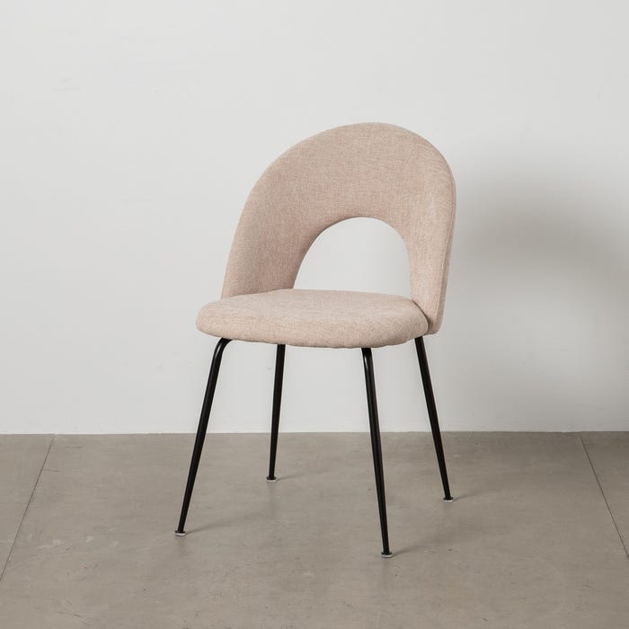 Silla Beige Tejido-Metal Contract 49 X 60 X 81 Cm