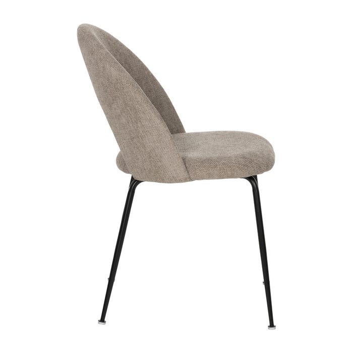 Silla Taupe Tejido-Metal Contract 49 X 60 X 81 Cm