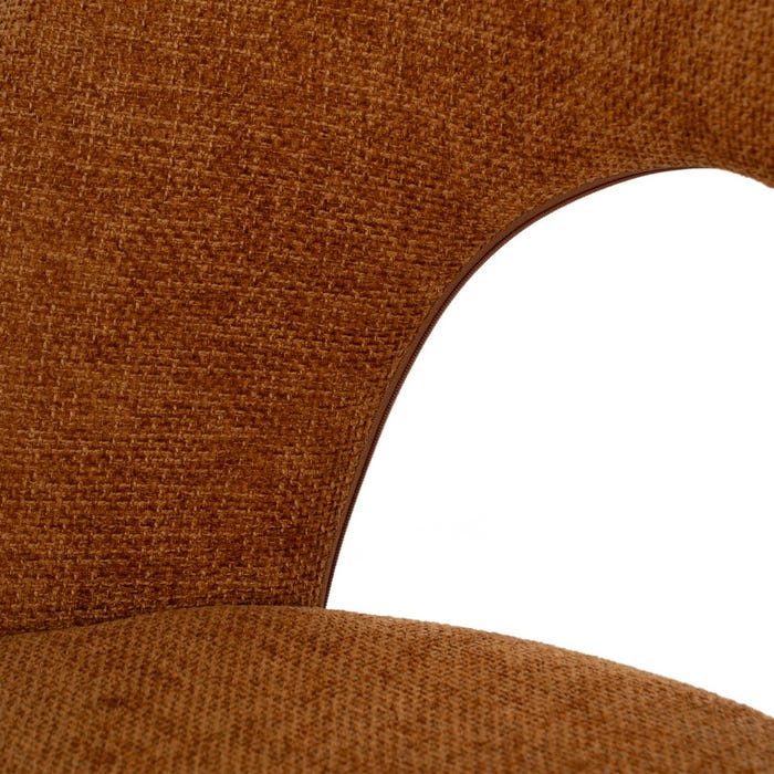 Brown Fabric-Metal Contract Chair 49 X 60 X 81 Cm