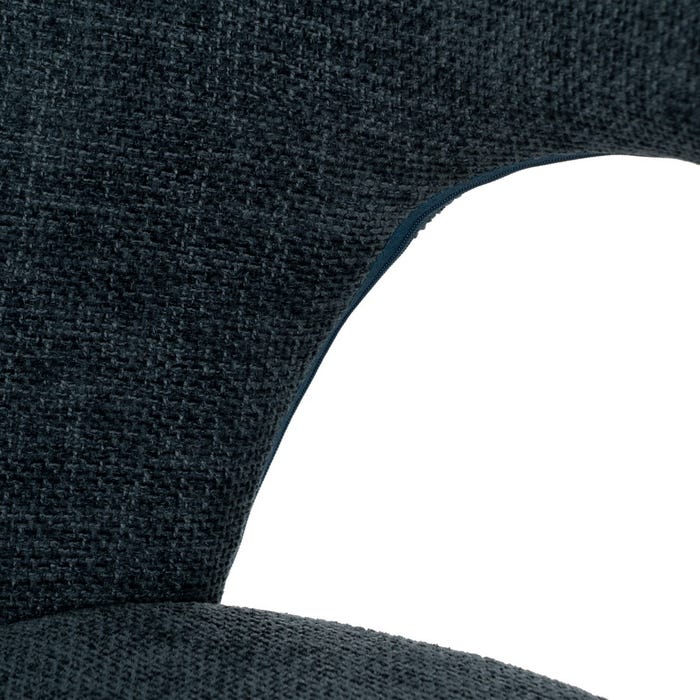 Blue Fabric-Metal Contract Chair 49 X 60 X 81 Cm