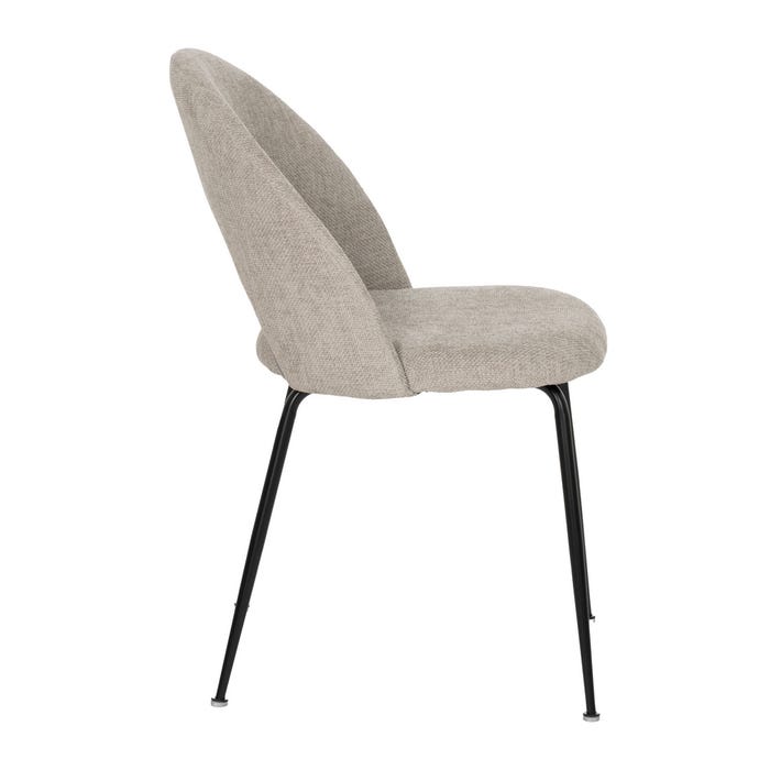 Gray Fabric-Metal Contract Chair 49 X 60 X 81 Cm