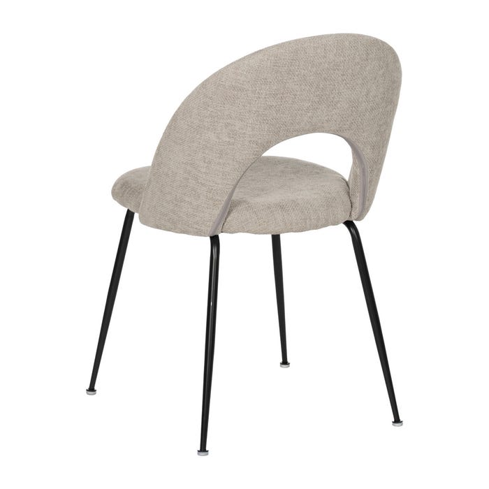 Gray Fabric-Metal Contract Chair 49 X 60 X 81 Cm