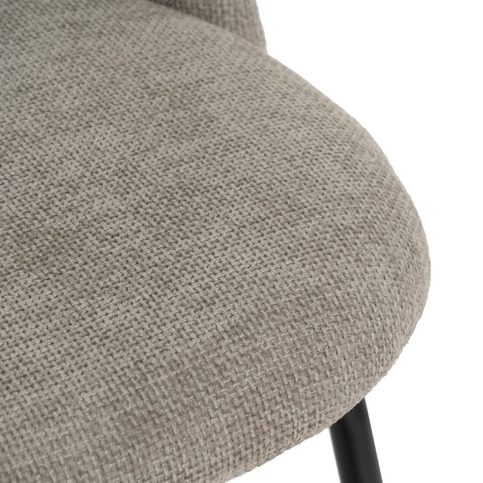 Gray Fabric-Metal Contract Chair 49 X 60 X 81 Cm