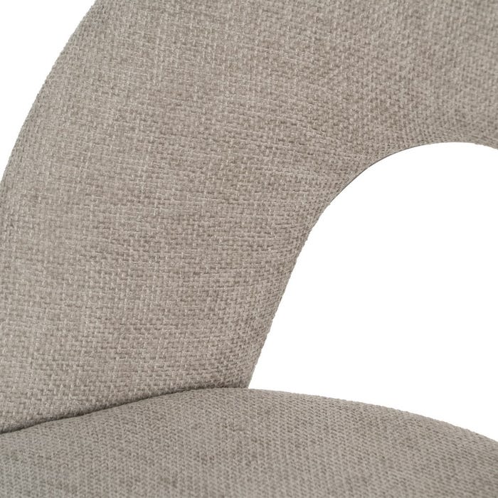 Gray Fabric-Metal Contract Chair 49 X 60 X 81 Cm