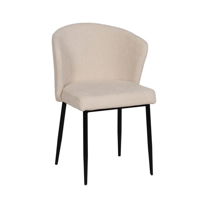 Silla Blanco Tejido-Metal Contract 59 X 55 X 80 Cm