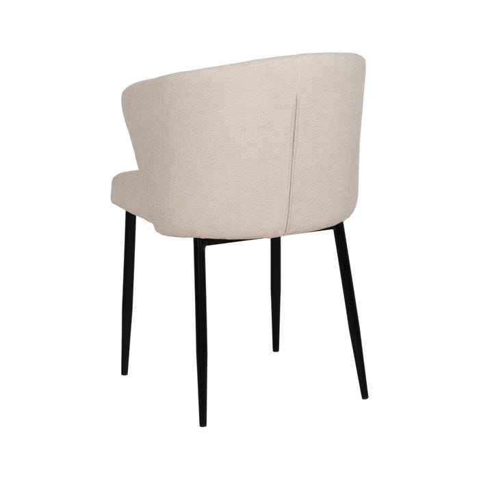 Silla Blanco Tejido-Metal Contract 59 X 55 X 80 Cm