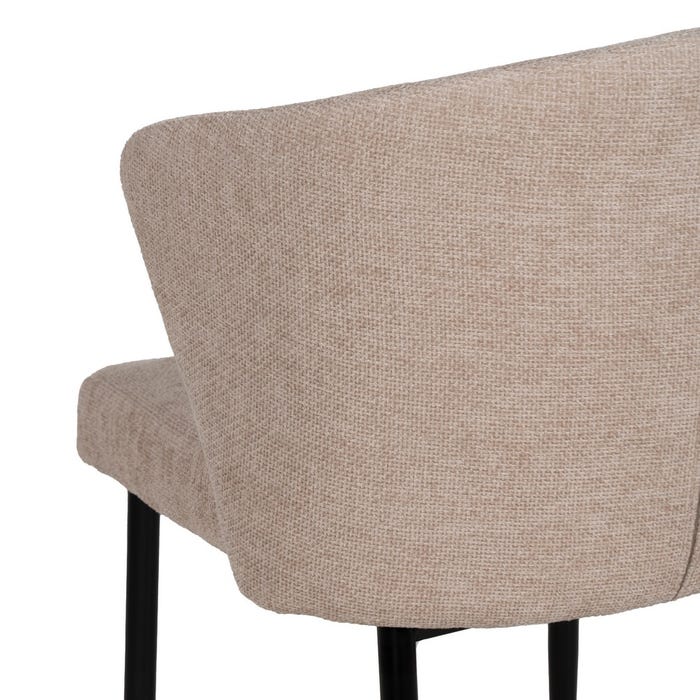 Silla Beige Tejido-Metal Contract 59 X 55 X 80 Cm