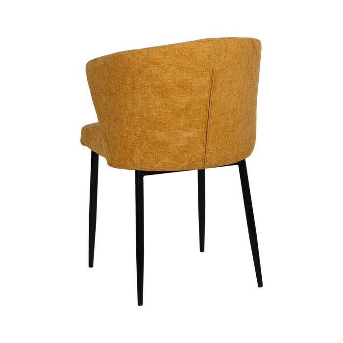Yellow Fabric-Metal Contract Chair 59 X 55 X 80 Cm