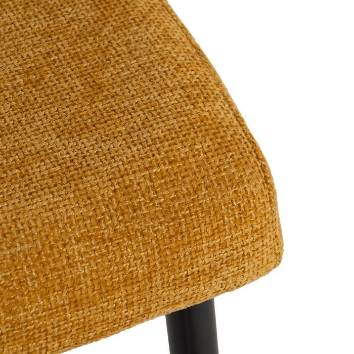 Yellow Fabric-Metal Contract Chair 59 X 55 X 80 Cm