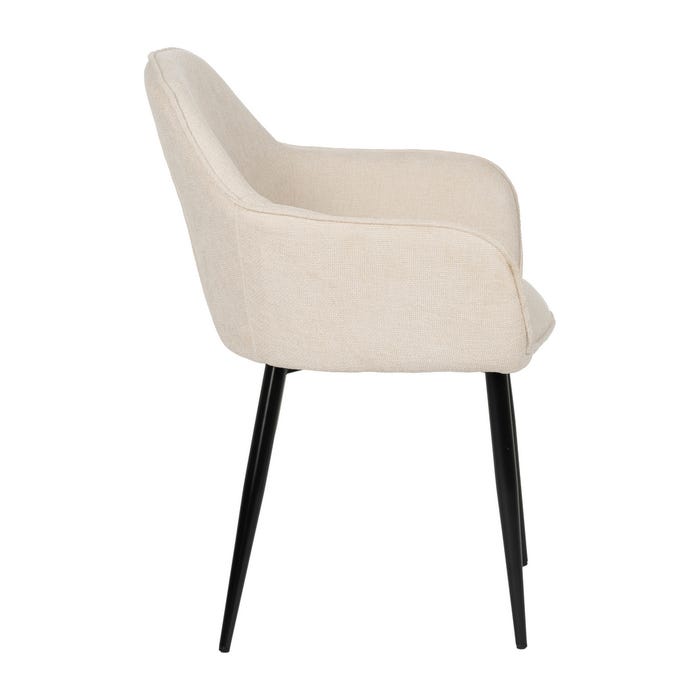 Silla Blanco Tejido-Metal Contract 60 X 59 X 83 Cm