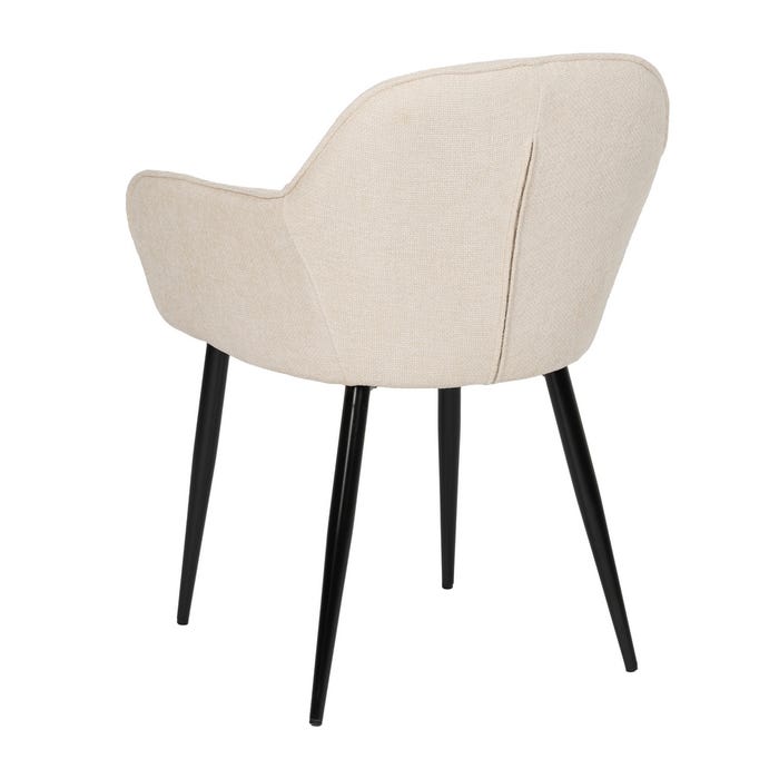 Silla Blanco Tejido-Metal Contract 60 X 59 X 83 Cm