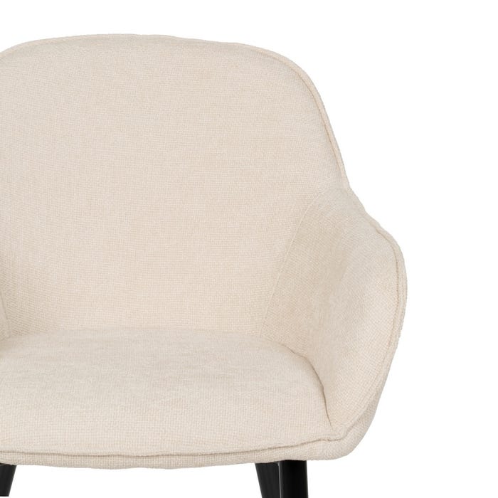 Silla Blanco Tejido-Metal Contract 60 X 59 X 83 Cm