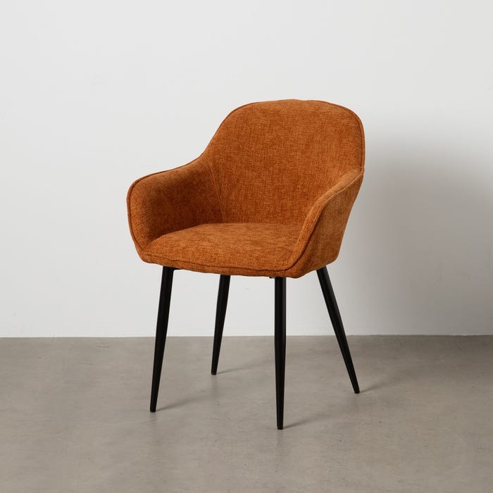 Silla Marrón Tejido-Metal Contract 60 X 59 X 83 Cm