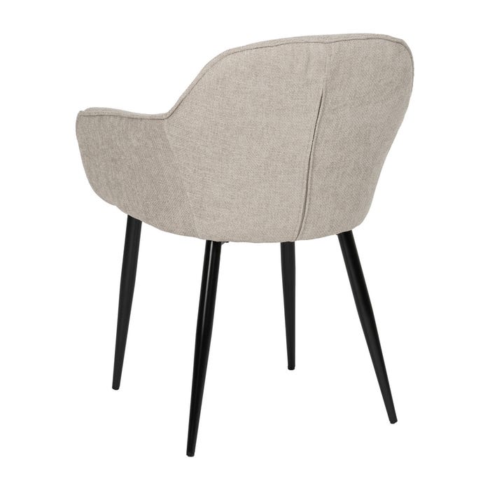 Gray Fabric-Metal Contract Chair 60 X 59 X 83 Cm