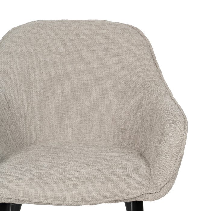 Gray Fabric-Metal Contract Chair 60 X 59 X 83 Cm