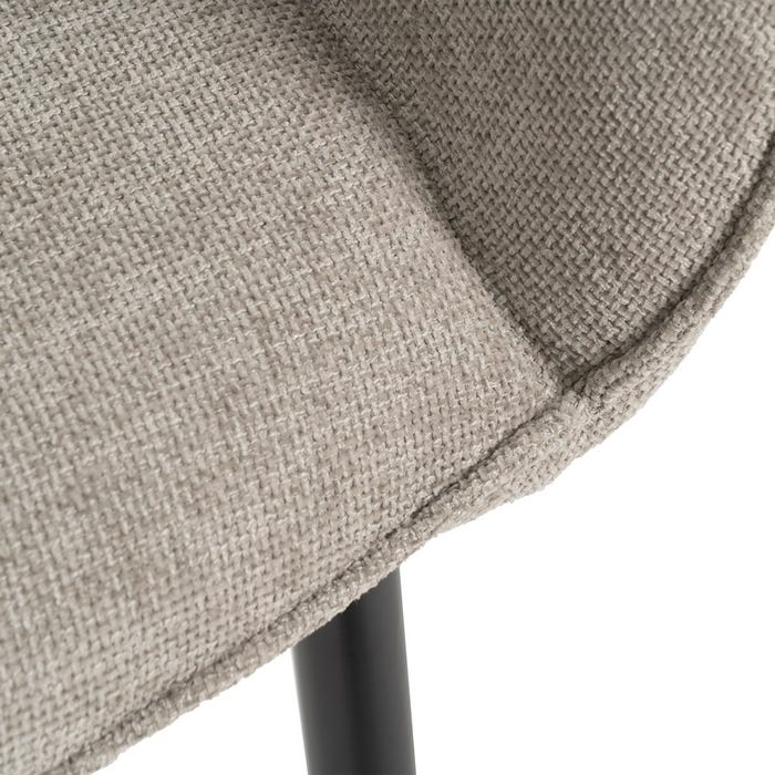 Gray Fabric-Metal Contract Chair 60 X 59 X 83 Cm