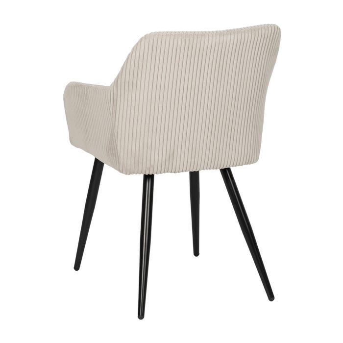 Silla Beige Tejido-Metal Contract 57 X 43 X 83 Cm