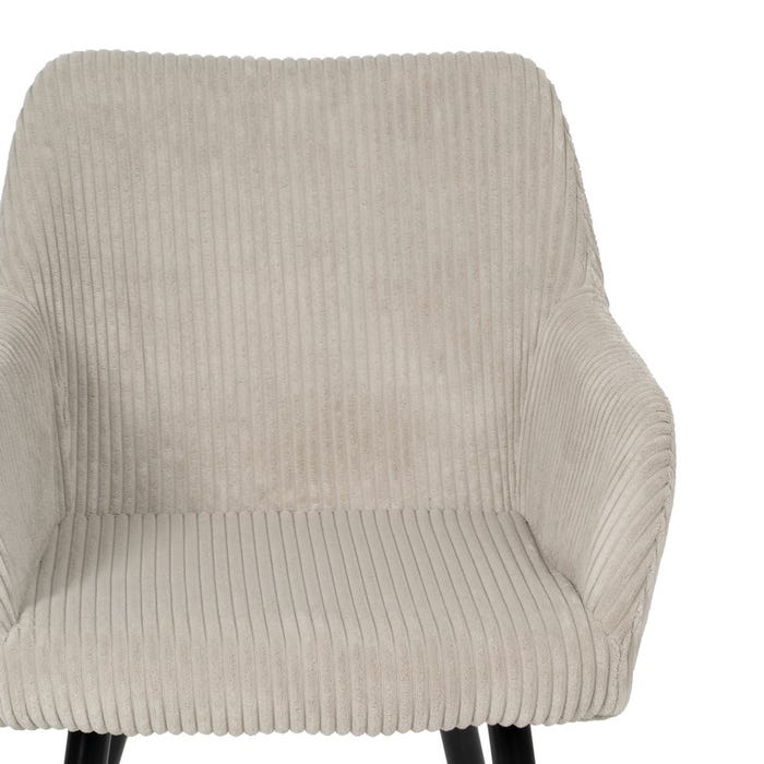 Silla Beige Tejido-Metal Contract 57 X 43 X 83 Cm